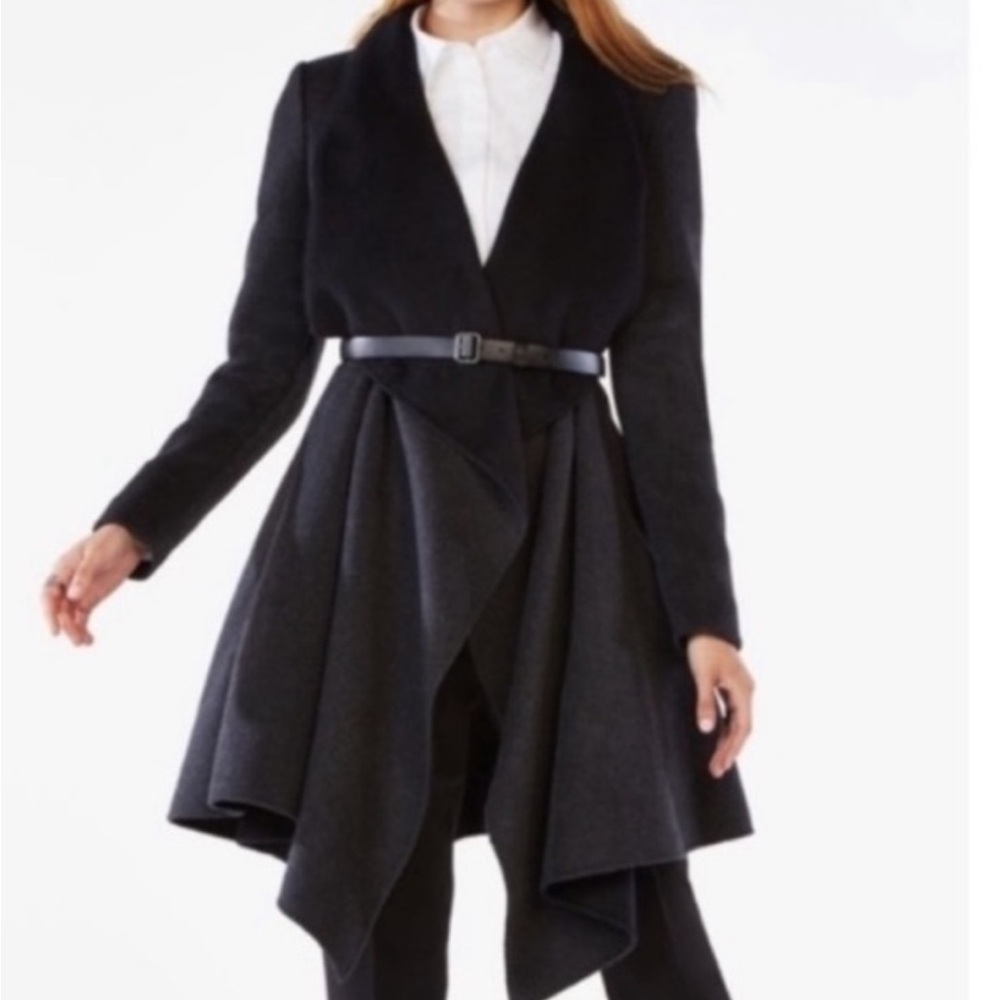 BCBGMaxAzria Mandi Wrap Coat - wool blend